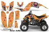 Yamaha Raptor 660 ATV Graphic Kit - 2001-2005 Ed Hardy - Love Kills Orange