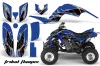 Yamaha Raptor 660 ATV Graphic Kit - 2001-2005 Tribal Flames Black