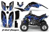 Yamaha Raptor 660 ATV Graphic Kit - 2001-2005 Tribal Flames Blue