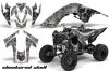 Yamaha Raptor 700 ATV Graphic Kit - 2006-2012 Checkered Skull Black