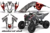 Yamaha Raptor 700 ATV Graphic Kit - 2006-2012 Checkered Skull Red