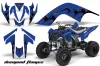 Yamaha Raptor 700 ATV Graphic Kit - 2006-2012 Diamond Flames Blue