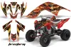 Yamaha Raptor 700 ATV Graphic Kit - 2006-2012 Ed Hardy - Pirates Red