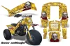Yamaha Shaft DX 225 - 3 Wheeler ATV Graphic Kit - 1983-1985 Bone Collector Yellow