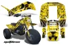 Yamaha Shaft DX 225 - 3 Wheeler ATV Graphic Kit - 1983-1985 Meltdown Yellow