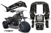 Yamaha Shaft DX 225 - 3 Wheeler ATV Graphic Kit - 1983-1985 Reaper Black