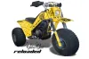 Yamaha Shaft DX 225 - 3 Wheeler ATV Graphic Kit - 1983-1985 Silver Star - Reloaded Yellow