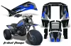 Yamaha Shaft DX 225 - 3 Wheeler ATV Graphic Kit - 1983-1985 Tribal Flame Blue