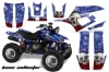 Yamaha Warrior 350 ATV Graphic Kit - All Years Bone Collector Blue