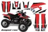 Yamaha Warrior 350 ATV Graphic Kit - All Years Diamond Race Red