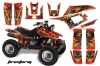 Yamaha Warrior 350 ATV Graphic Kit - All Years Firestorm Red
