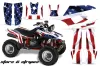 Yamaha Warrior 350 ATV Graphic Kit - All Years Stars N Stripes Red