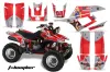 Yamaha Warrior 350 ATV Graphic Kit - All Years T Bomber Red