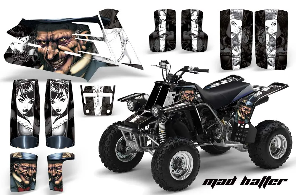 Yamaha Banshee 350 (Full Bore Plastics) ATV Graphic Kit - All Years Mad Hatter Black