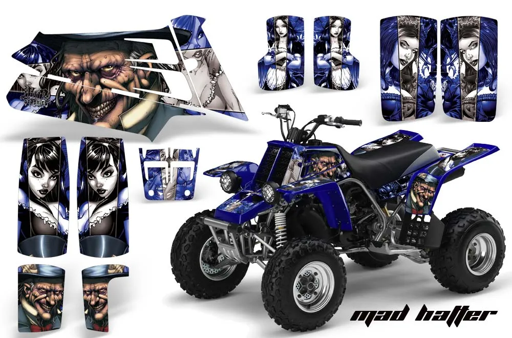 Yamaha Banshee 350 (Full Bore Plastics) ATV Graphic Kit - All Years Mad Hatter Blue