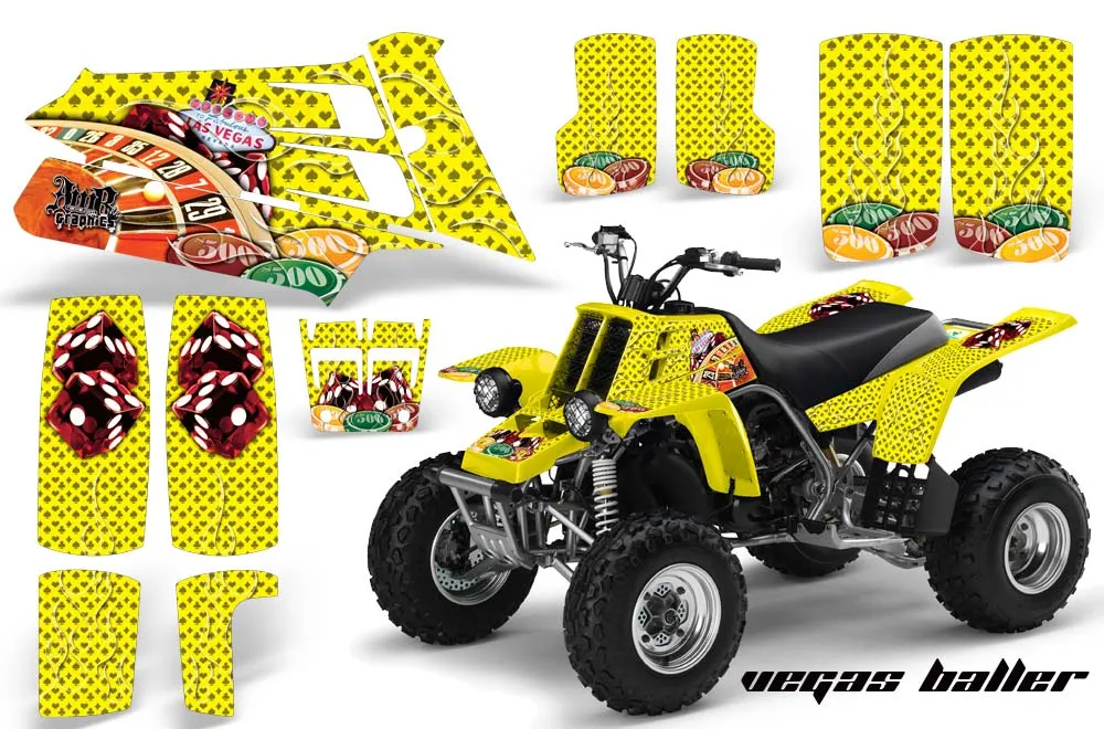 Yamaha Banshee 350 (Full Bore Plastics) ATV Graphic Kit - All Years Vegas Baller Yellow