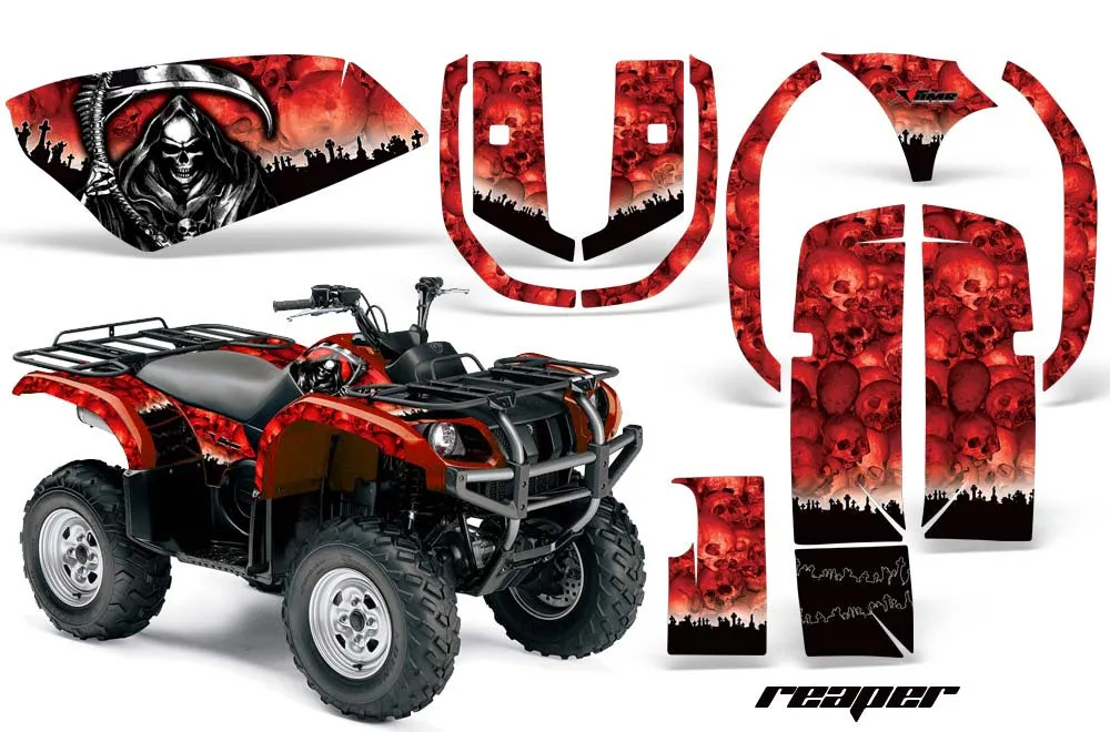 Yamaha Grizzly 660 ATV Graphic Kit - All Years Reaper Red