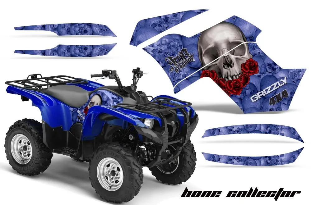 Yamaha Grizzly 700 / 550 ATV Graphic Kit - 2007-2014 Bone Collector Blue