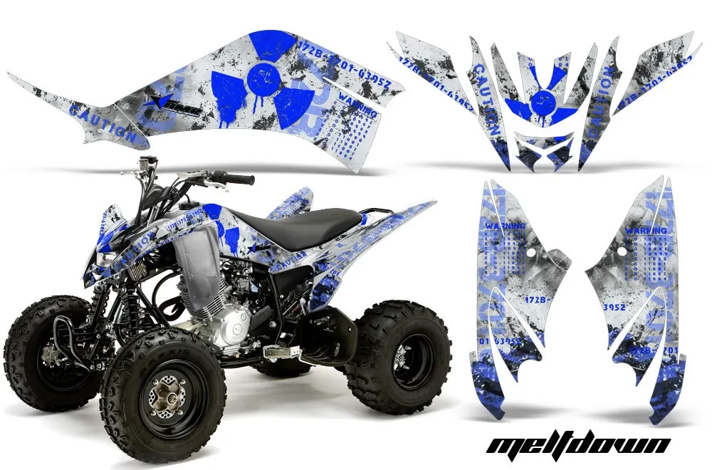 Yamaha Raptor 125 ATV Graphic Kit - 2011-2014 Meltdown Blue
