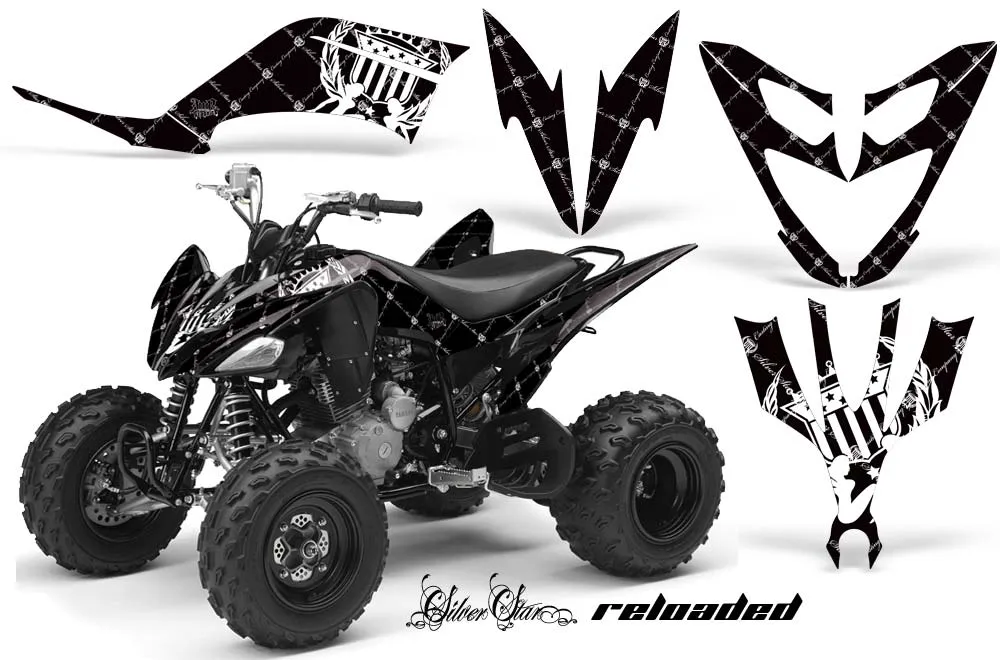 Yamaha Raptor 250 ATV Graphic Kit - 2008-2014 Silver Star - Reloaded White
