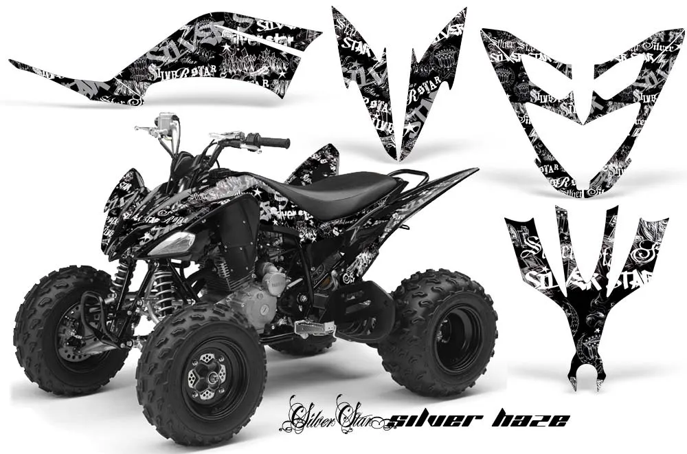Yamaha Raptor 250 ATV Graphic Kit - 2008-2014 Silver Star - Silverhaze Silver