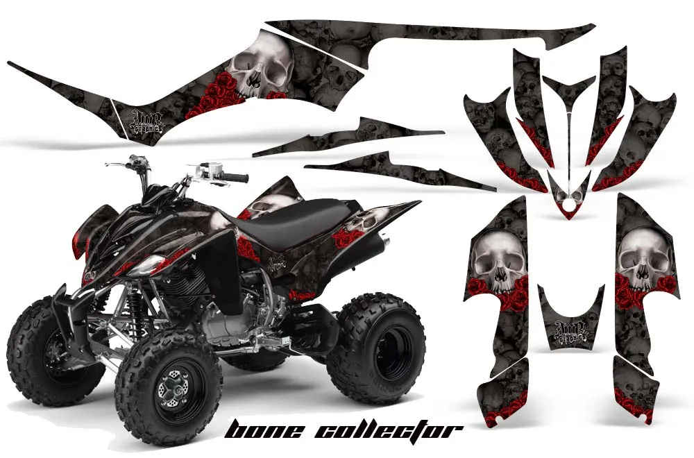 Yamaha Raptor 350 ATV Graphic Kit - 2004-2014 Bone Collector Black