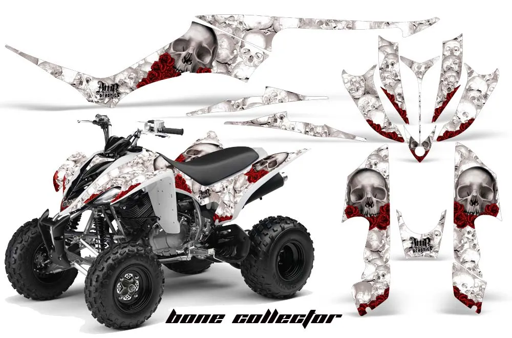 Yamaha Raptor 350 ATV Graphic Kit - 2004-2014 Bone Collector White