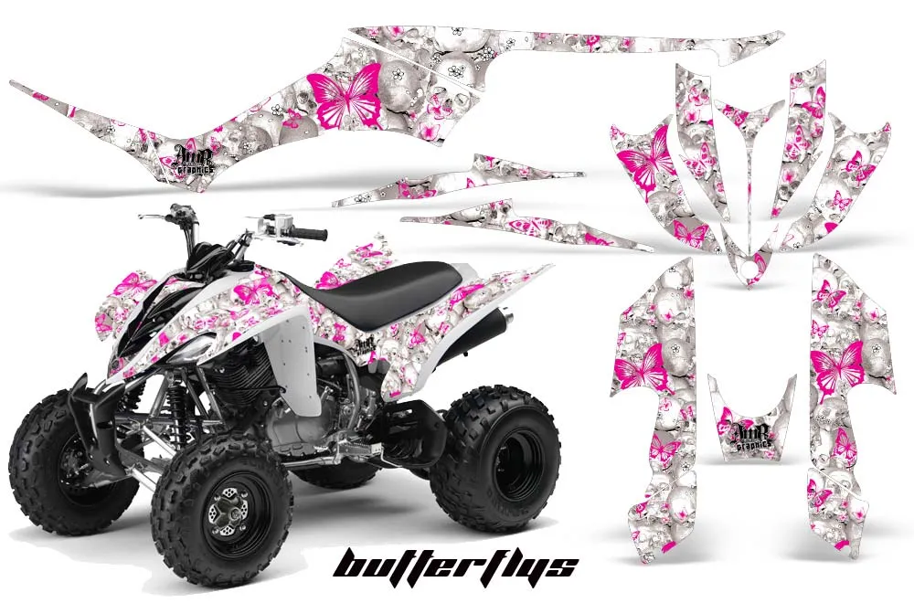 Yamaha Raptor 350 ATV Graphic Kit - 2004-2014 Butterfly Pink