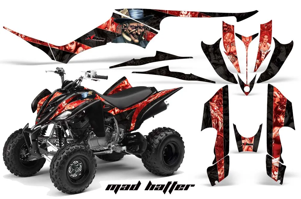 Yamaha Raptor 350 ATV Graphic Kit - 2004-2014 Mad Hatter Black