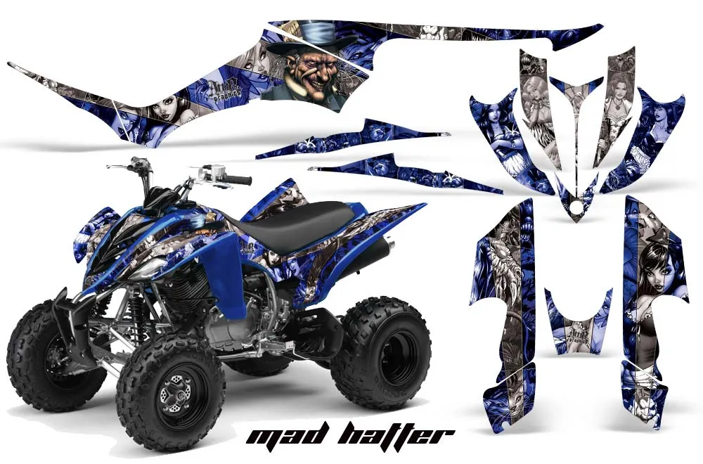 Yamaha Raptor 350 ATV Graphic Kit - 2004-2014 Mad Hatter Black