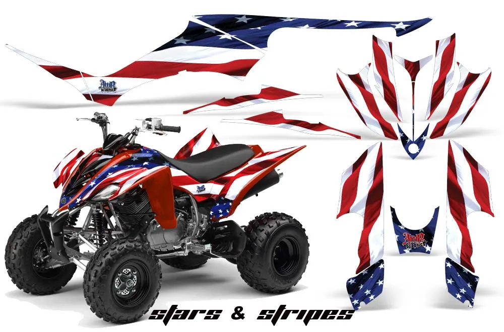 Yamaha Raptor 350 ATV Graphic Kit - 2004-2014 Stars n Stripes Red