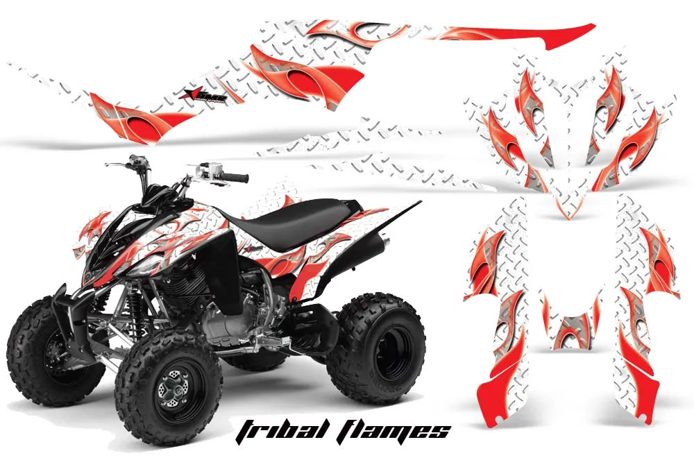 Yamaha Raptor 350 ATV Graphic Kit - 2004-2014 Tribal Flames Red