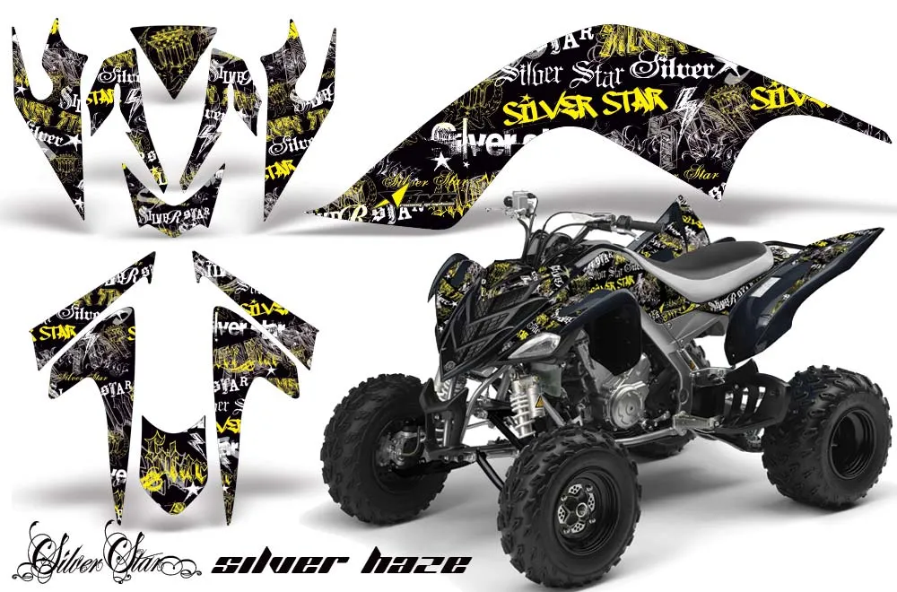 Yamaha Raptor 700 ATV Graphic Kit - 2006-2012 Silver Star - Silverhaze Yellow