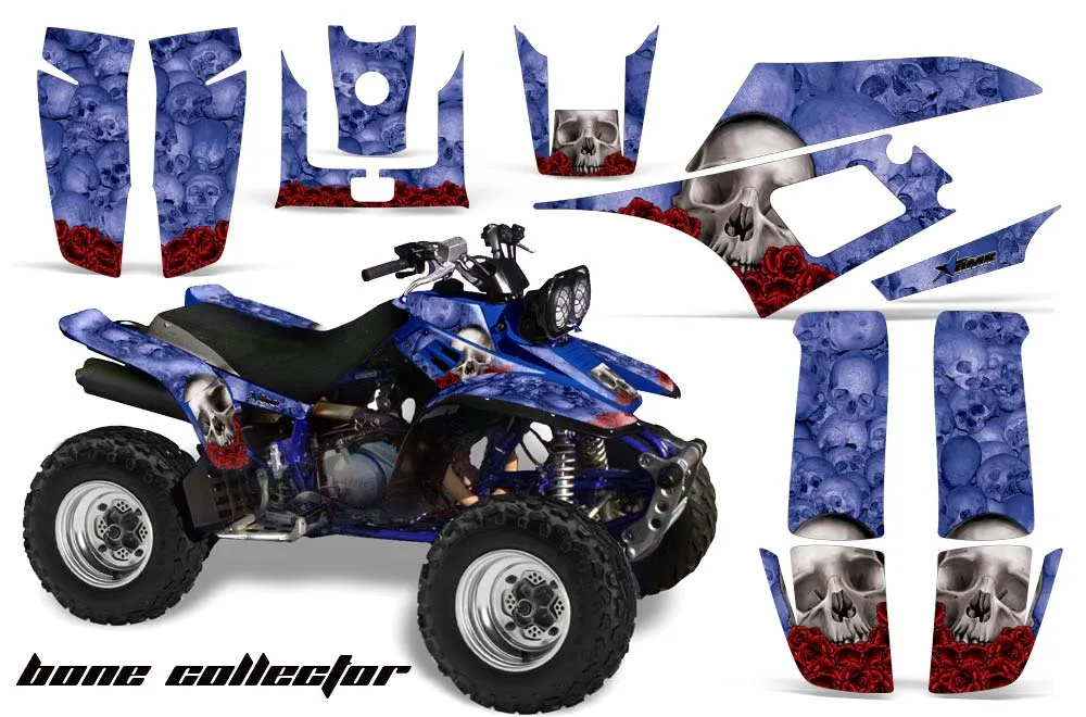 Yamaha Warrior 350 ATV Graphic Kit - All Years Bone Collector Blue