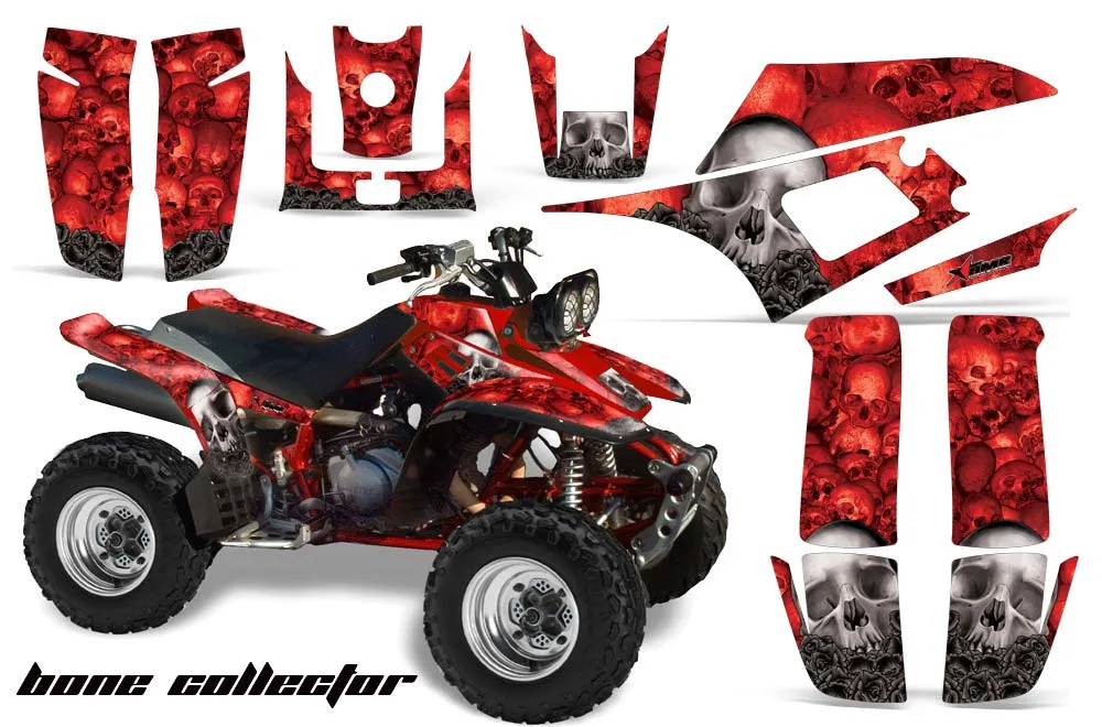 Yamaha Warrior 350 ATV Graphic Kit - All Years Bone Collector Red