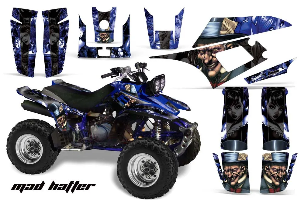Yamaha Warrior 350 ATV Graphic Kit - All Years Mad Hatter Blue