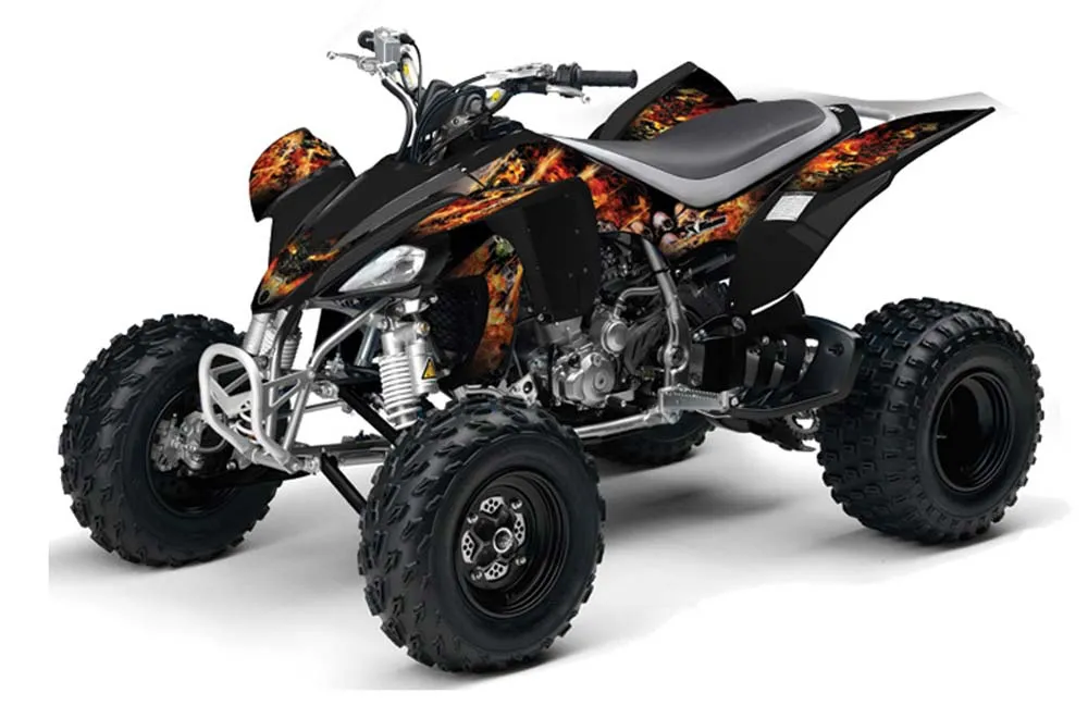 Yamaha YFZ 450 ATV Graphic Kit - 2004-2014 Firestorm Black