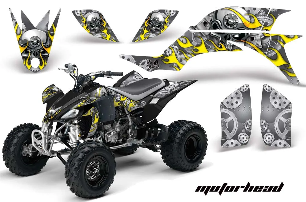 Yamaha YFZ 450 ATV Graphic Kit - 2004-2014 Motorhead Silver