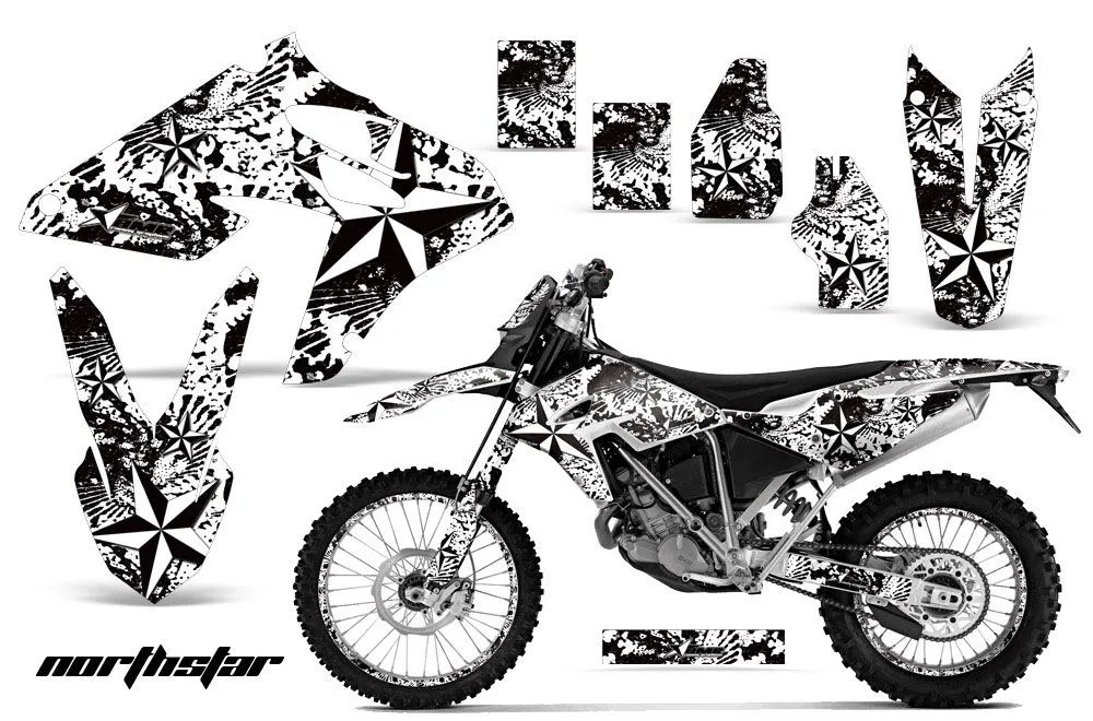 BMW G450x Dirt Bike Graphic Kit - 2010-2011 NorthStar White