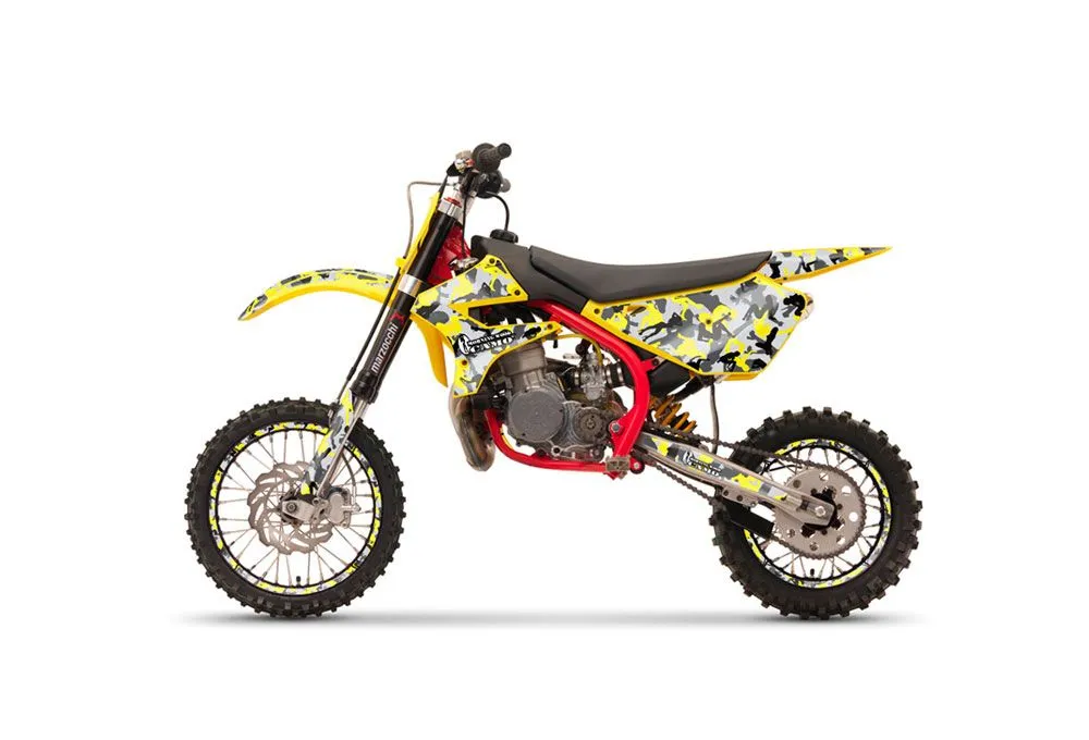 Cobra CX 65 Dirt Bike Graphic Kit - 2007-2011 Vegas Baller Yellow