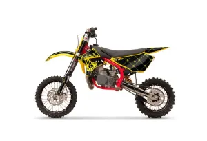 Cobra CX 50 Sr King Dirt Bike Graphic Kit - 2002-2011 Silver Star - Silverhaze Yellow