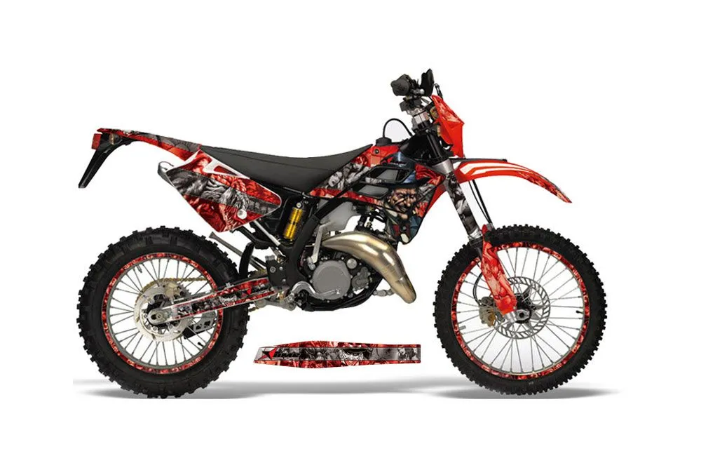 Gas Gas EC 300 Dirt Bike Graphic Kit - 2006-2008 Mad Hatter Red