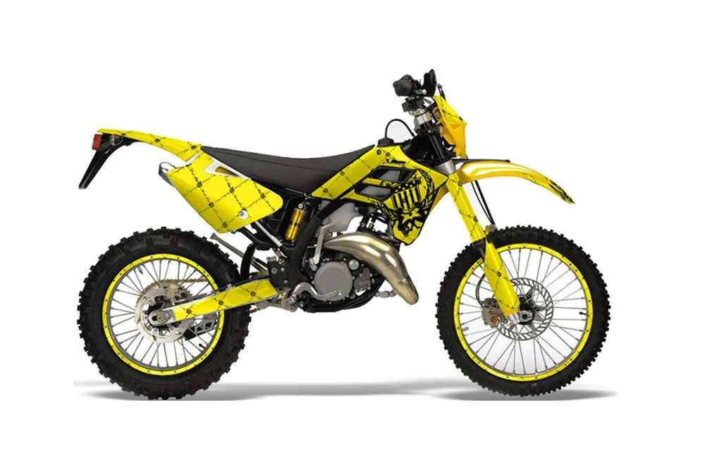 Gas Gas EC 300 Dirt Bike Graphic Kit - 2006-2008 Silver Star - Reloaded Yellow