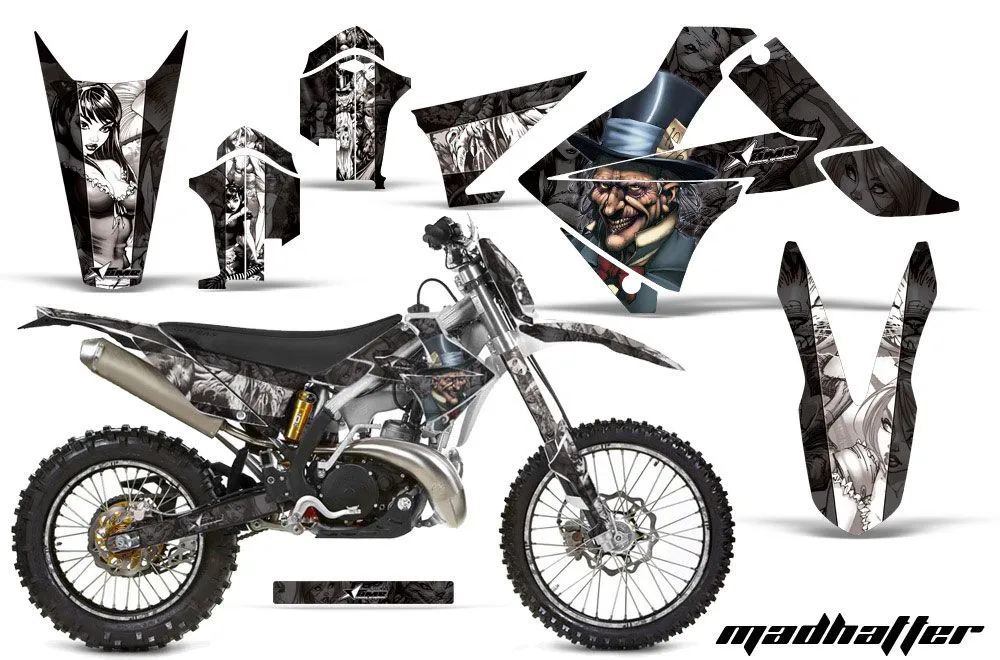 Gas Gas EC 300 Dirt Bike Graphic Kit - 2011-2012 Mad Hatter Black