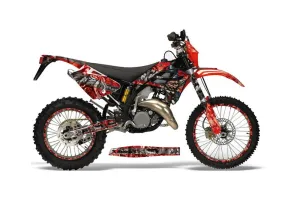 Gas Gas EC 250 Dirt Bike Graphic Kit - 2006-2008 Mad Hatter Red