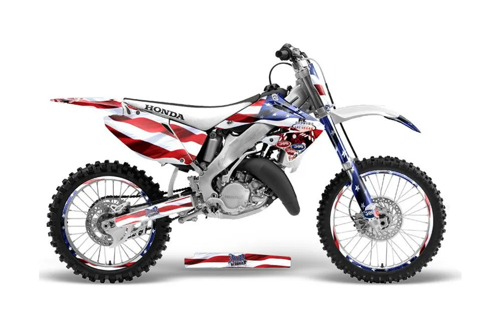 Honda CR250 Dirt Bike Graphic Kit - 1995-2015 Sin and Stripes