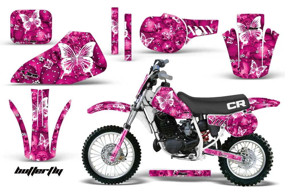 Honda CR60 Dirt Bike Graphic Kit - 1984-1985 Butterfly Pink