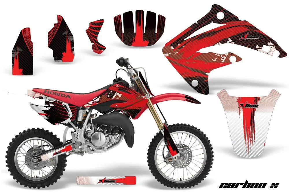 Honda CR80 Dirt Bike Graphic Kit - 1996-2002 Carbon X Red