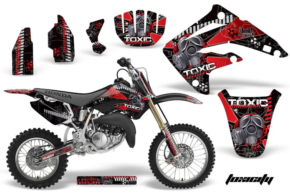 Honda CR85 Dirt Bike Graphic Kit - 2003-2007 Toxicity Red