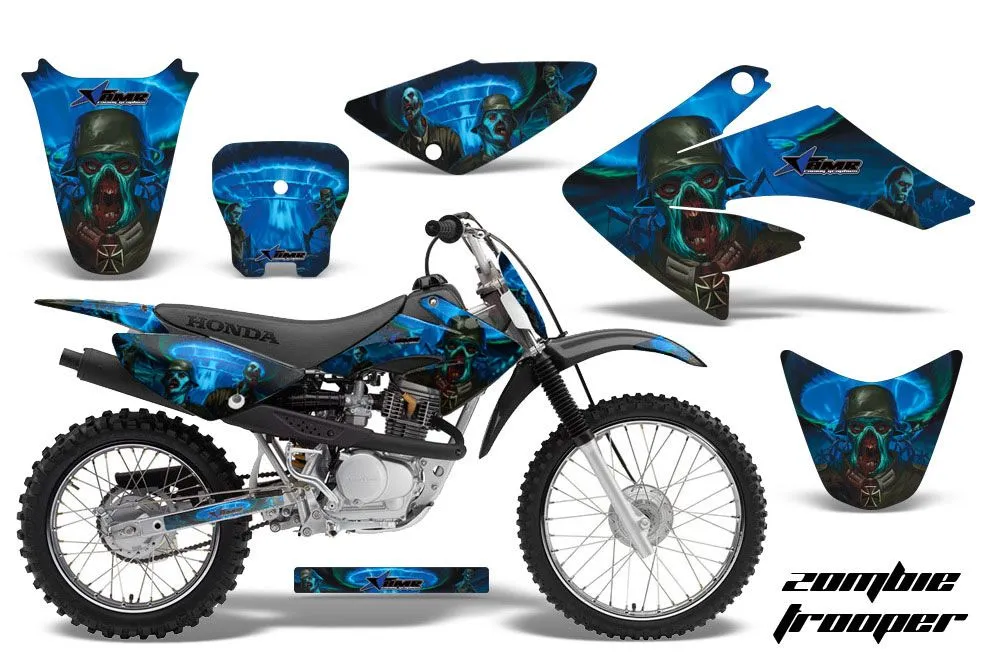 Honda CRF100 Dirt Bike Graphic Kit - 2004-2010 Zombie Trooper